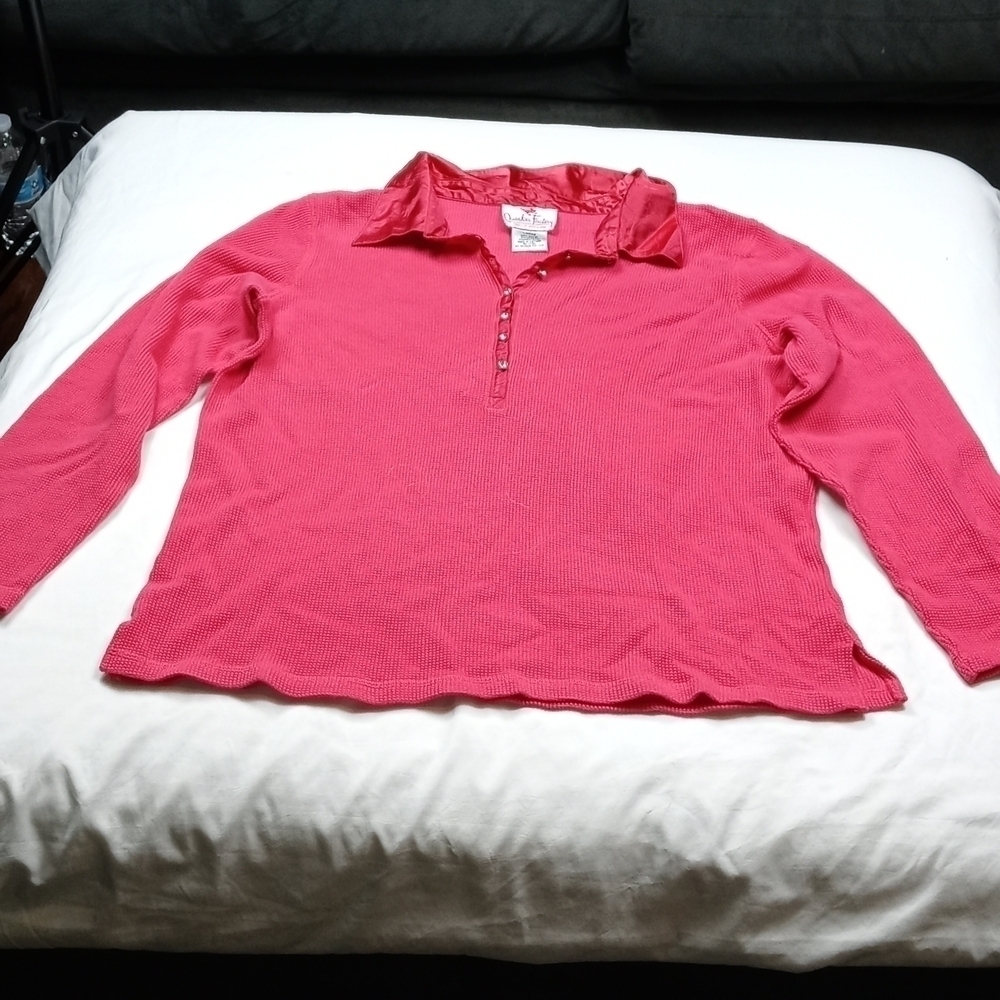 Quacker Factory womens collared sweater